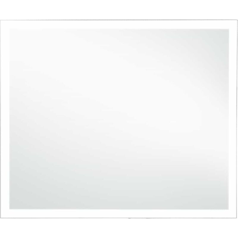 

vidaXL Espejo de pared de baño con LED 60x50 cm - Plateado