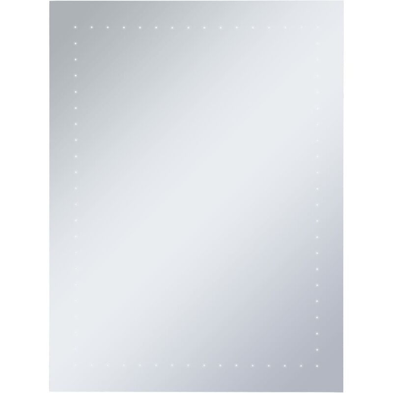 

vidaXL Espejo de pared de baño con LED 60x80 cm - Plateado