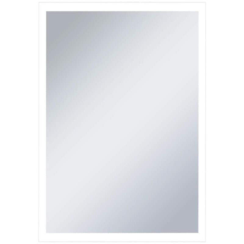 

vidaXL Espejo de pared de baño con LED 60x80 cm - Plateado