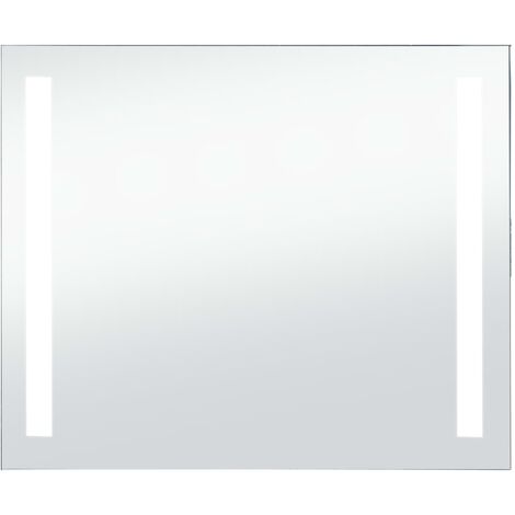 vidaXL Espejo de Pared de Baño con LED de Maquillaje Aumento Luces Multitalle