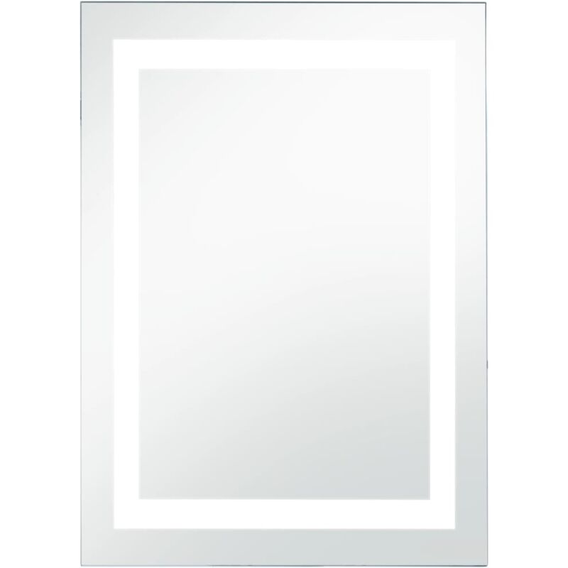 

vidaXL Espejo de pared de baño con LED y sensor táctil 60x100 cm - Plateado
