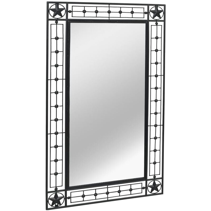 

vidaXL Espejo de Pared de Jardín Rectangular Negro 60x110 cm - Negro