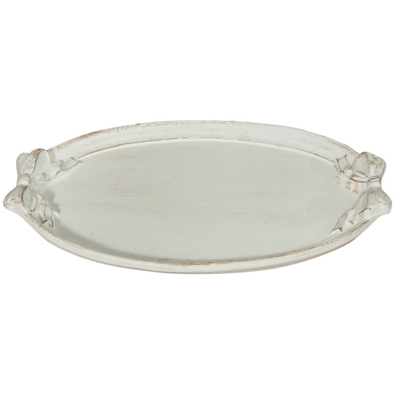 

Biscottini - Bandeja de madera acabado con efecto blanco envejecido Made in Italy L37xPR26xH3,5 cm