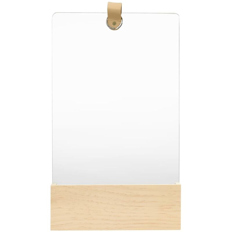 

vidaXL Espejo de pared de madera maciza de pino 23x39,5 cm - Marrón