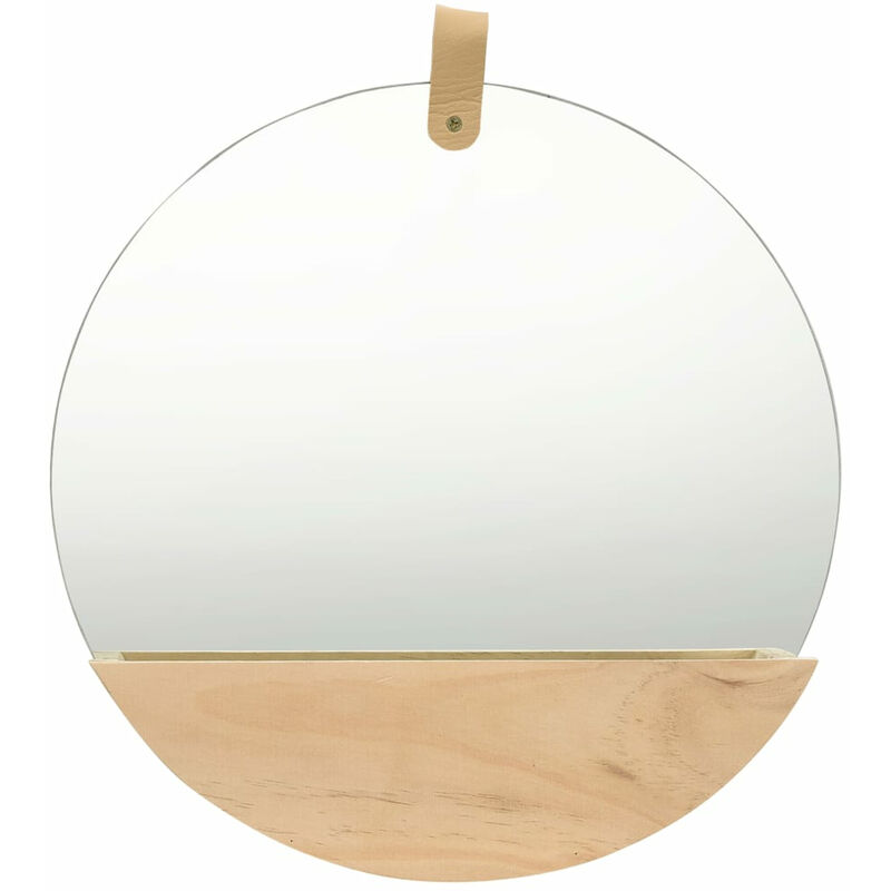 

Happyshopping - Espejo de pared de madera maciza de pino 35 cm