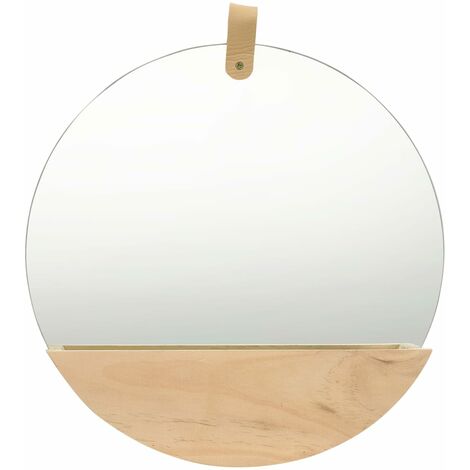 Espejo de pared de madera maciza de pino 35 cm vidaXL