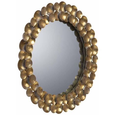 Espejo de pared de metal 59x59x04h cm