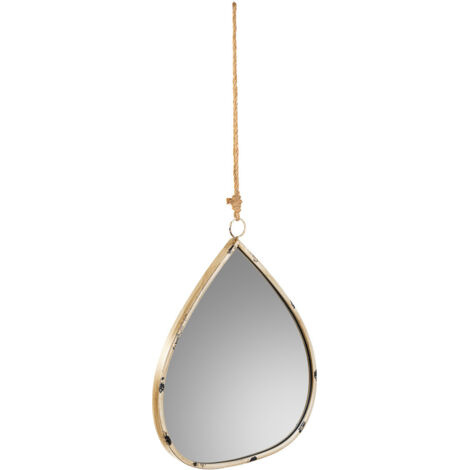 Espejo de pared de metal dorado 34x3x41.5
