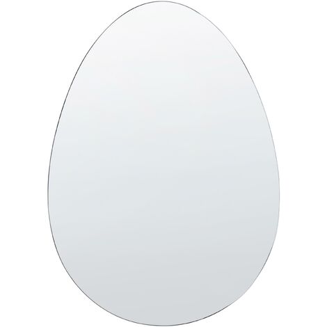 Espejo de pared de vidrio plateado 50 x 70 cm ovalada sin marco Montresor