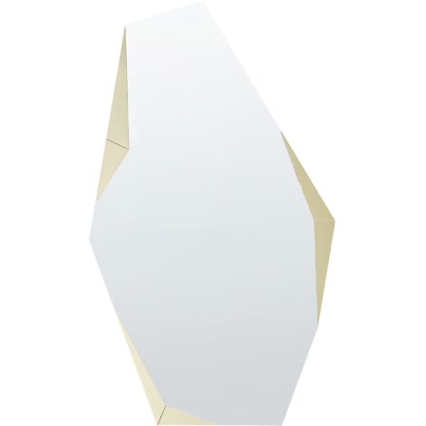 Espejo de pared decorativo sin marco bordes afilados 68 x 120 cm Dorado Arguel