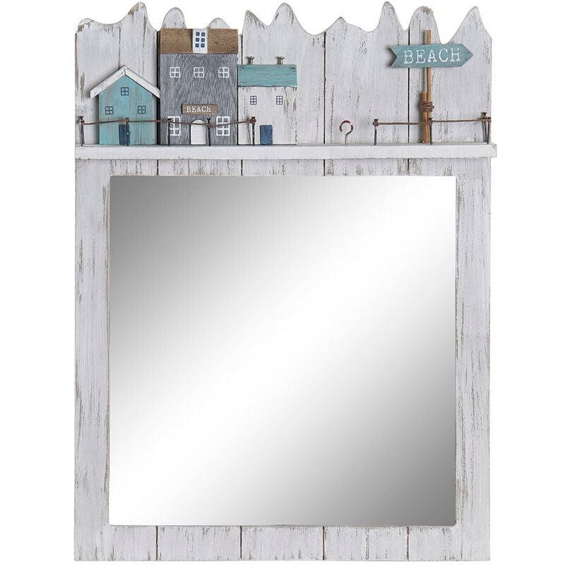 

Espejo de pared DKD Home Decor Beach Azul Blanco Madera MDF (30 x 4 x 40 cm)