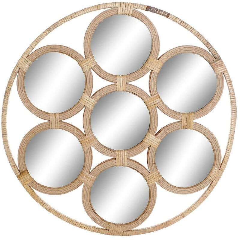 

Espejo de pared DKD Home Decor Cristal Ratán (61.5 x 2.5 x 61.5 cm)