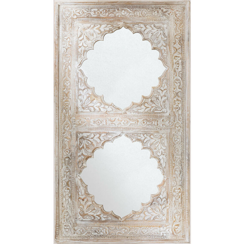 

Espejo de Pared Doble Bengal Madera Blanca Vintage - Sklum