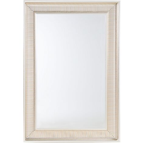 Espejo de pared dorado 60 x 90 cm marco sintético moderno estilo glam salón dormitorio Cassis