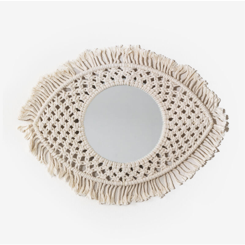

Espejo de Pared en Macramé Brice SKLUM - Blanco Roto