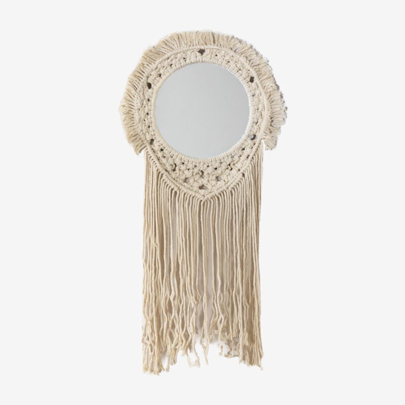 

Espejo de Pared en Macramé Denot SKLUM - Blanco Roto