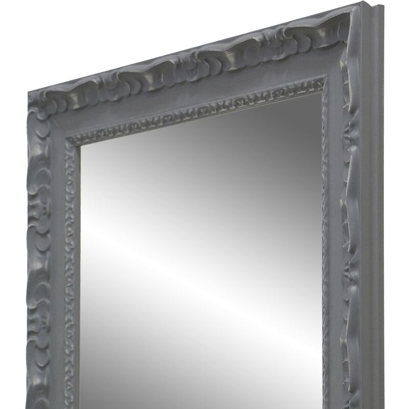 

Espejo de Pared en Madera, Fabricado en España | Varios Tamaños| Ideal para Salón, Recibidor, Vestidor, Dormitorio y Baño. (201 Gris, 63x83 cm)