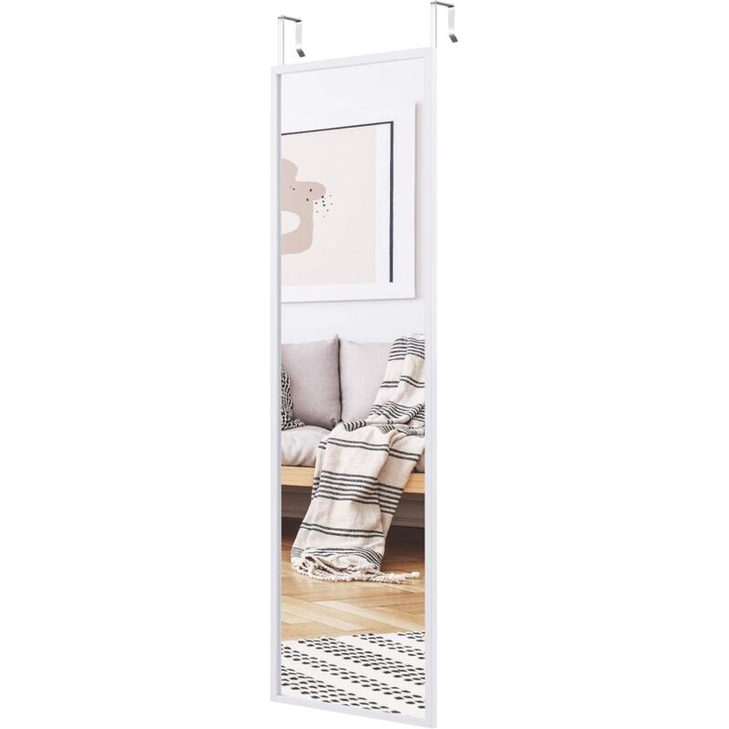 

Espejo de Pared Espejo de Puerta Espejo Colgante con Gancho Espejo para Dormitorio Sala de Estar y Entrada 107x36,5 centímetros