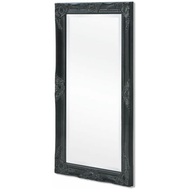 

Espejo de pared estilo barroco 100x50 cm negro