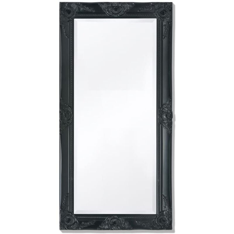 

Espejo de pared estilo barroco 100x50 cm negro