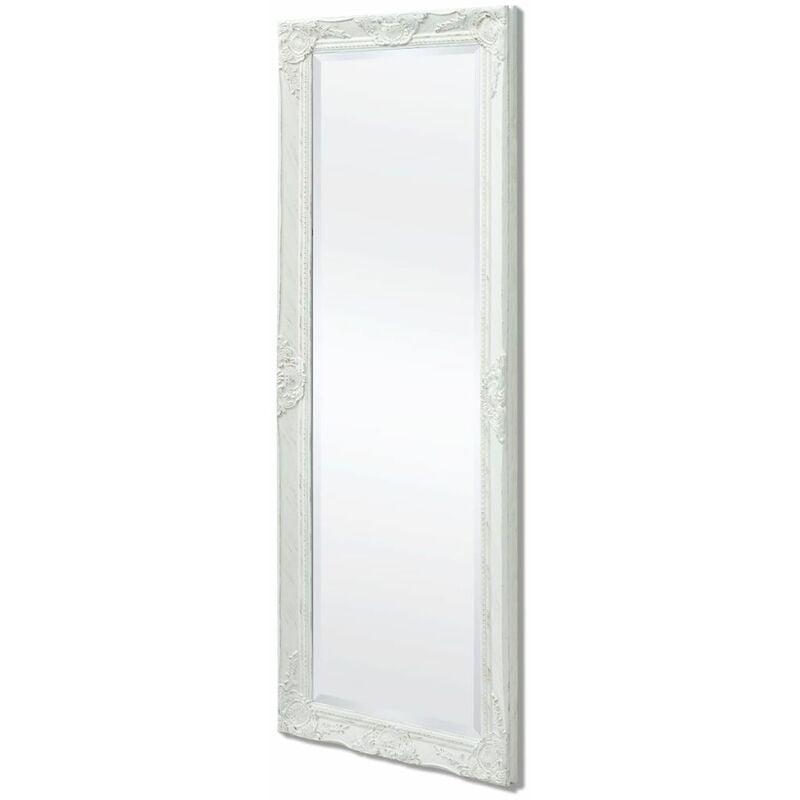 

Espejo de pared estilo barroco 140x50 cm blanco