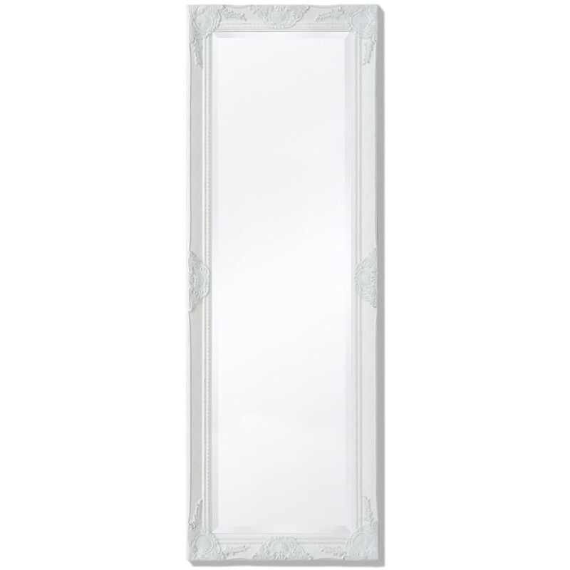 

vidaXL Espejo de pared estilo barroco 140x50 cm blanco - Blanco