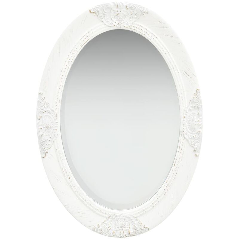 

Espejo de pared estilo barroco blanco 50x70 cm