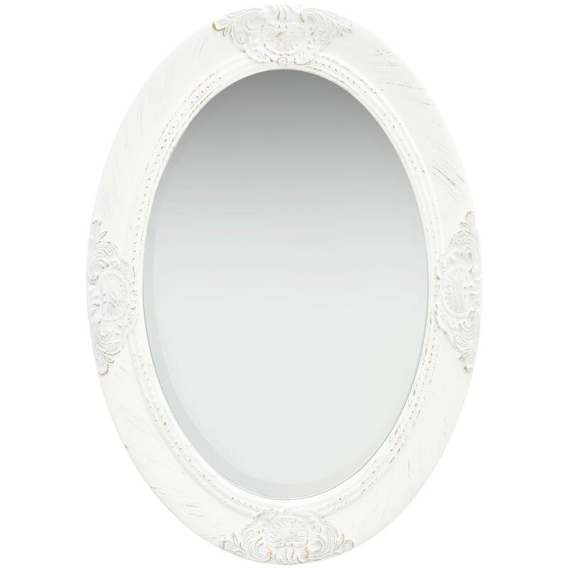 

Espejo de pared estilo barroco blanco 50x70 cm