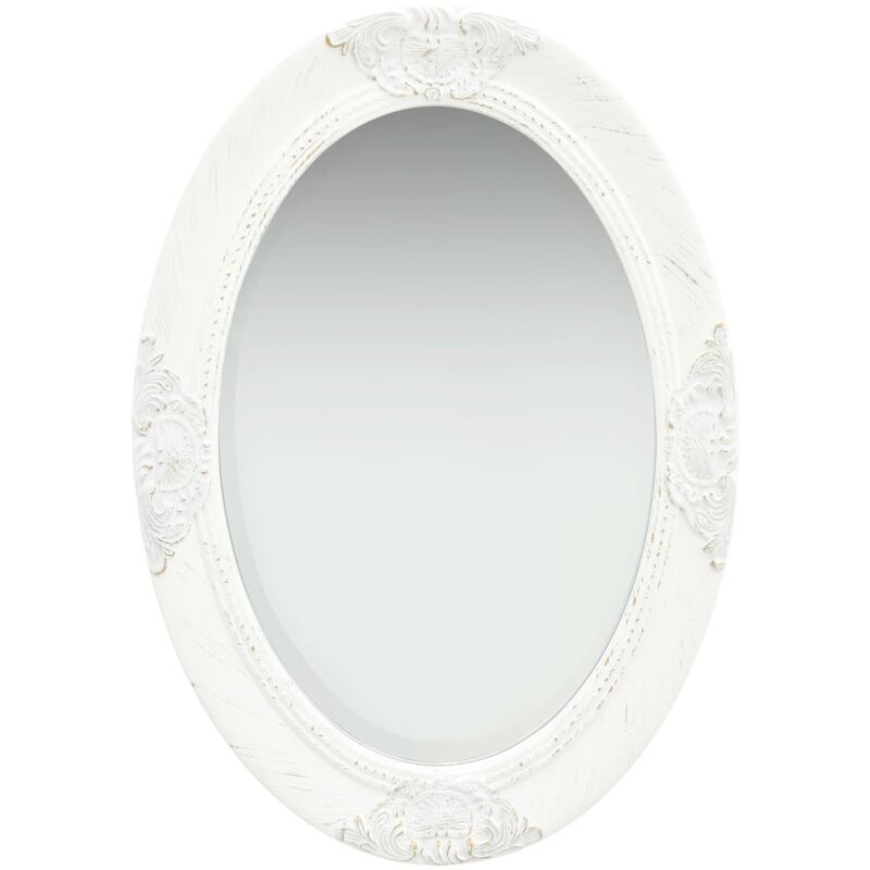 

vidaXL Espejo de pared estilo barroco blanco 50x70 cm - Blanco