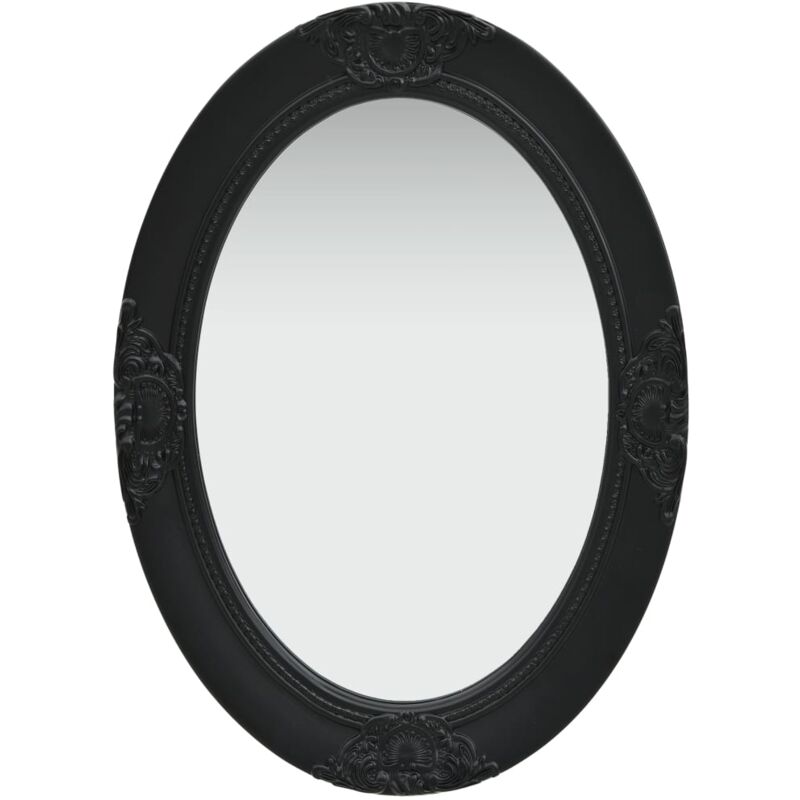 

vidaXL Espejo de pared estilo barroco negro 50x70 cm - Negro
