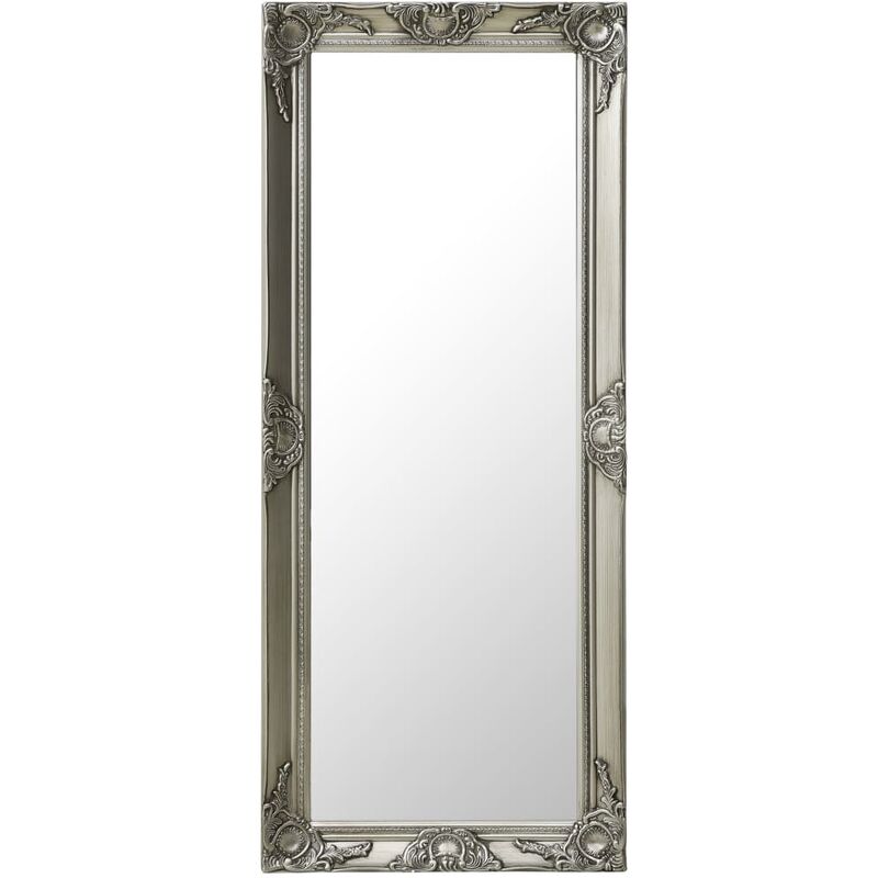 

vidaXL Espejo de pared estilo barroco plateado 50x120 cm - Plateado