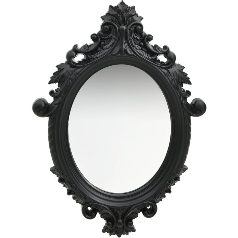 

Espejo de pared estilo castillo negro 56x76 cm