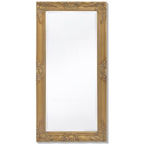 Espejo de pared estilo  dorado 100x50 cm