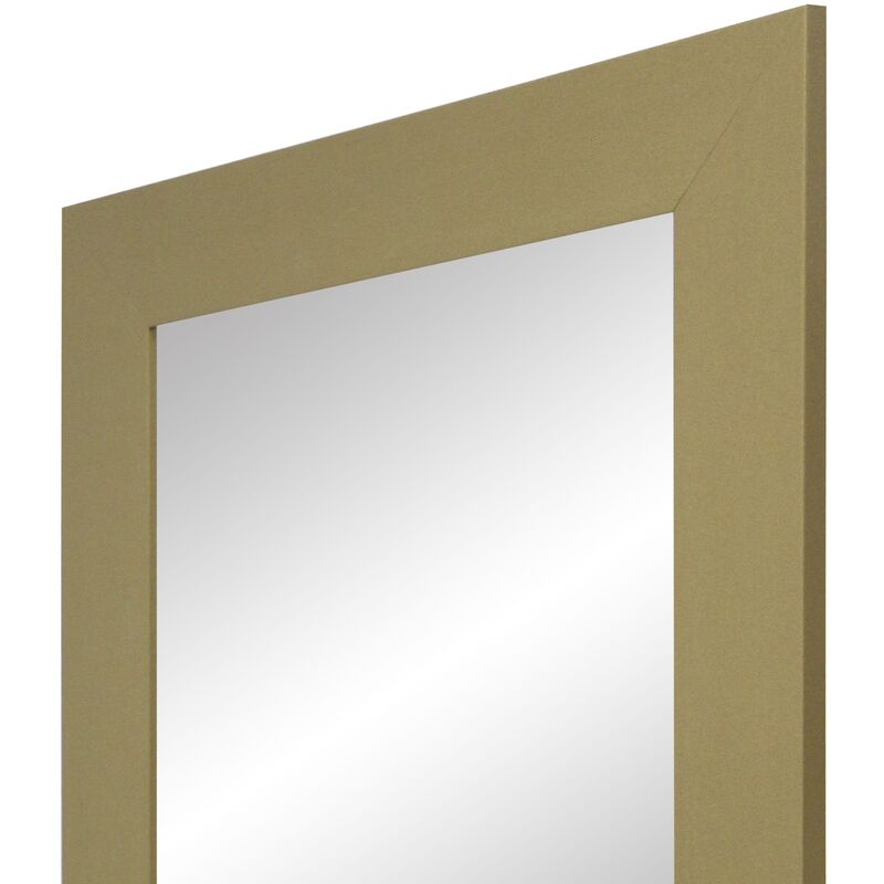 

Espejo de Pared Fabricado en España- Varios Tamaños - Espejo Vestidor, Salón, Baño, Entraditas- Modelo MDF8 (Dorado, 55x150 cm)