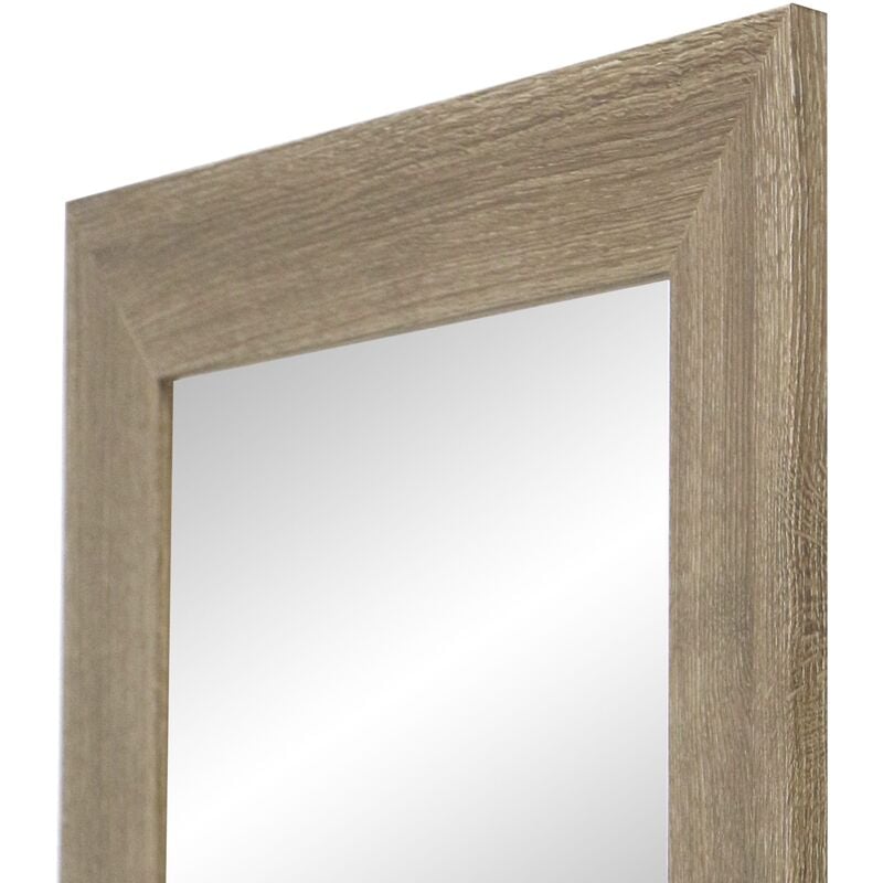 

Espejo de Pared Fabricado en España- Varios Tamaños - Espejo Vestidor, Salón, Baño, Entraditas- Modelo MDF8 (Nogal, 65x85 cm)