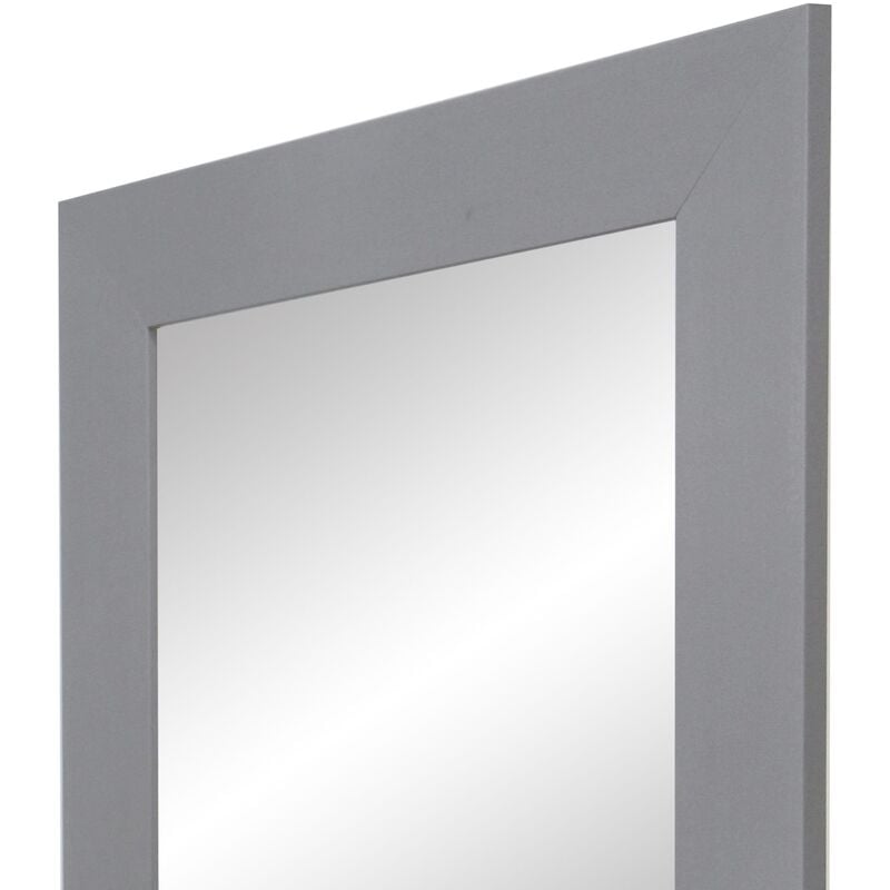 

Espejo de Pared Fabricado en España- Varios Tamaños - Espejo Vestidor, Salón, Baño, Entraditas- Modelo MDF8 (Plata, 65x165 cm)