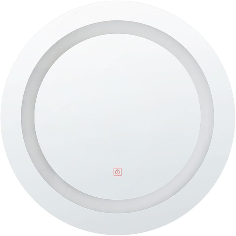 

Beliani - Espejo de pared LED ø58 cm plateado SELUNE