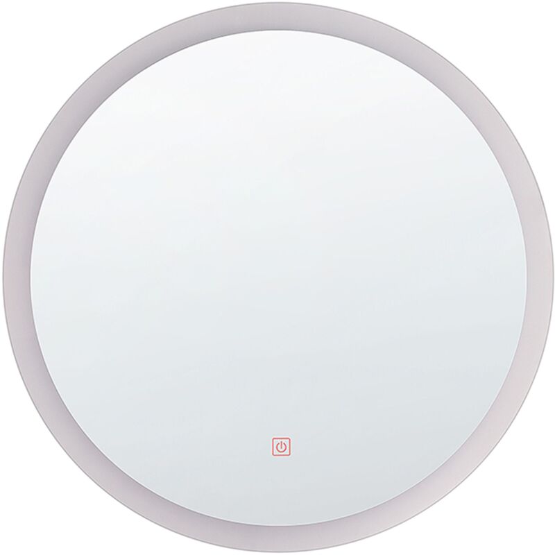 

Beliani - Espejo de pared LED ø58 cm plateado YSER