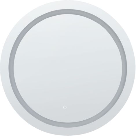 Espejo de pared LED de vidrio plateado 79 cm colgante maquillaje Courseulles