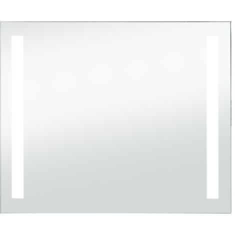 Espejo de pared LED para baño 80 x 60 cm DEC022587