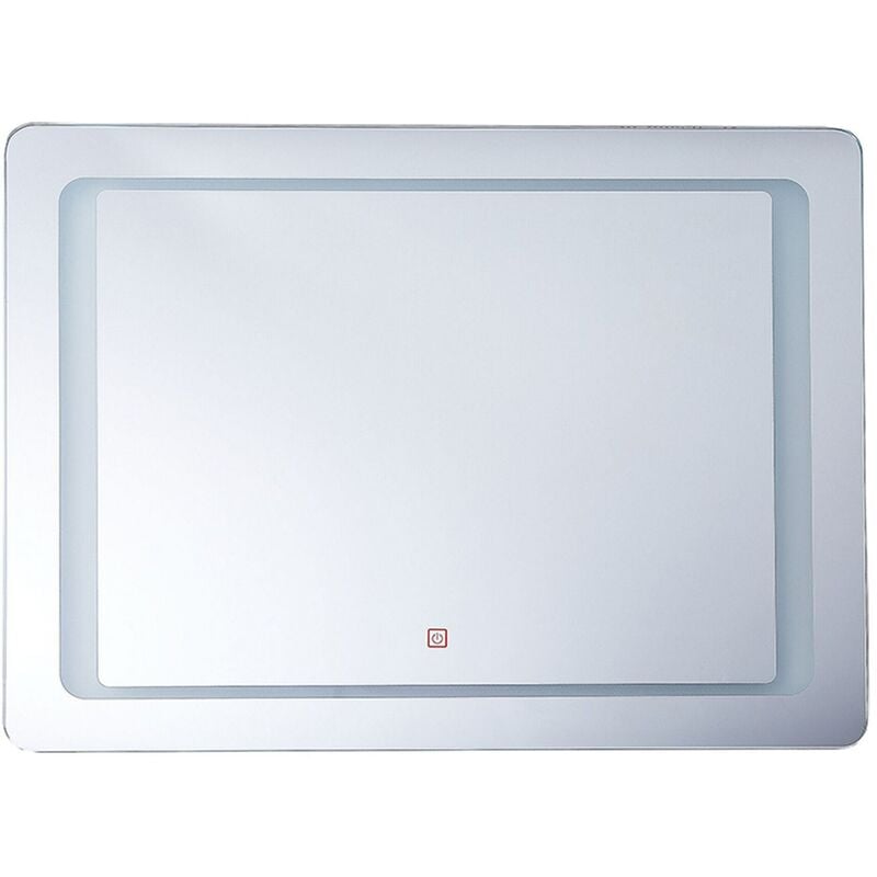 

Beliani - Espejo de pared LED plateado 60x80 cm WASSY