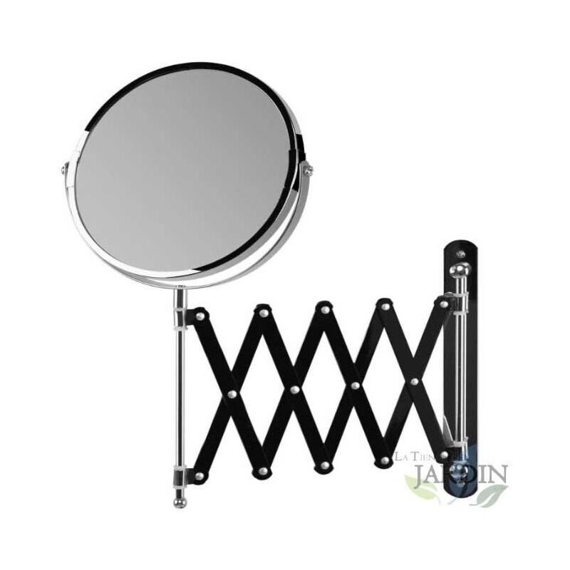 

Espejo de pared multiorientable 360º Orbegozo. 17 cm de diámetro. Doble cara: A: Sin aumento B: Aumento 5X.