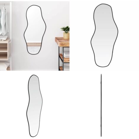 Espejo de pared negro 100x45 cm - Espejo negro - Espejo de baño