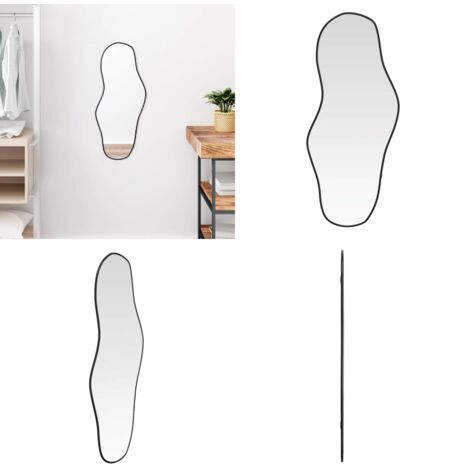 Espejo de pared negro 70x30 cm - Espejo de baño - Espejo de tocador
