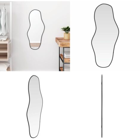 Espejo de pared negro 80x35 cm - Espejo negro - Espejo de baño