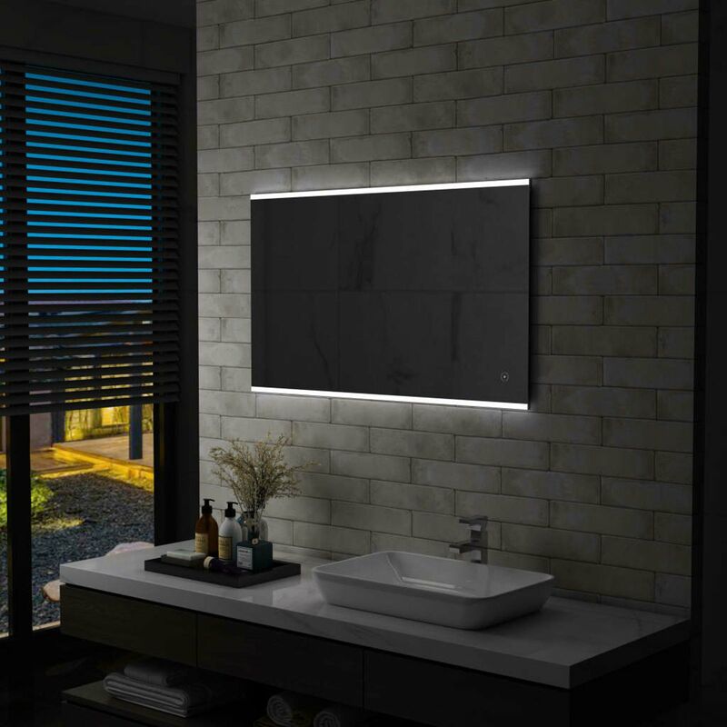 

Happyshopping - Espejo de pared para bano con LED y sensor tactil 100x60 cm