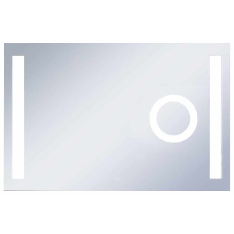 

vidaXL Espejo de pared para baño con LED y sensor táctil 100x60 cm - Plateado
