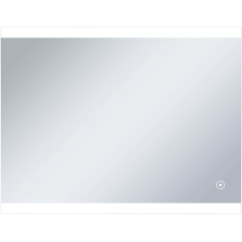 

vidaXL Espejo de pared para baño con LED y sensor táctil 80x60 cm - Plateado