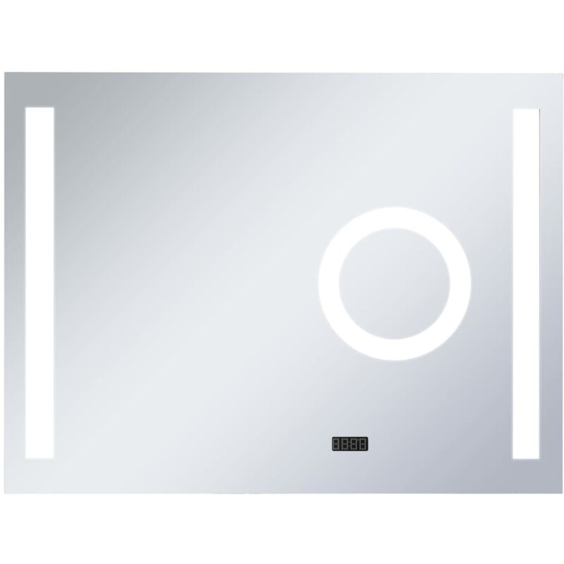 

vidaXL Espejo de pared para baño con LED y sensor táctil 80x60 cm - Plateado
