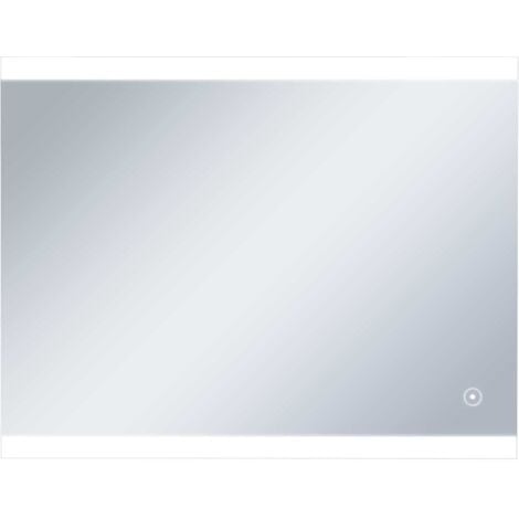 Espejo de pared para baño con LED y sensor táctil 80x60 cm